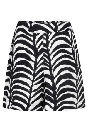 high waist casual short zwart