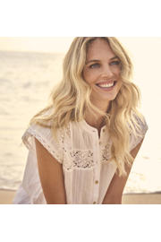 thumbnail: Tramontana blouse broderie wit