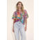 Tramontana gebloemde blouse blauw