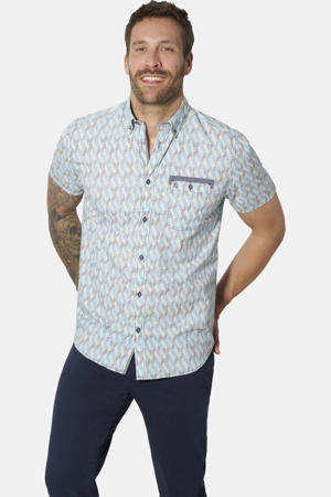 regular fit overhemd Plus Size met print - blauw