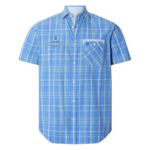 Babista regular geruit casual overhemd blauw afbeelding