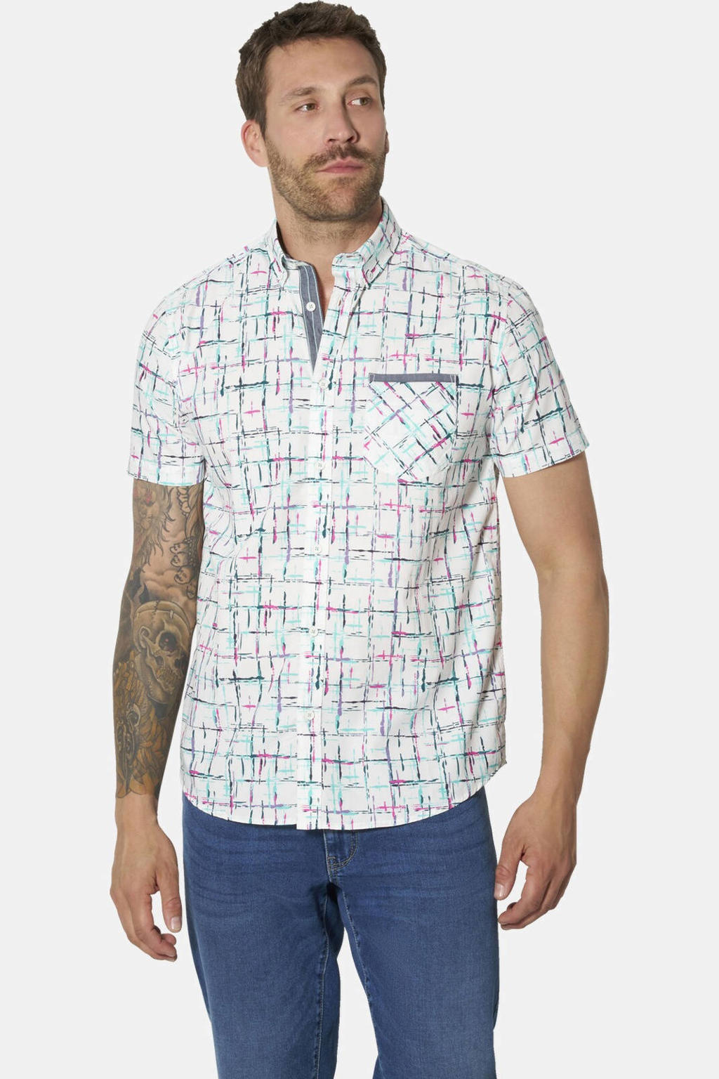 Babista regular fit casual overhemd Plus Size - wit