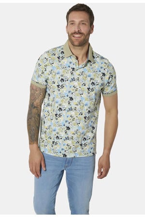regular fit gebloemde polo Plus Size - groen