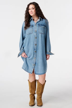 blousejurk medium blue denim