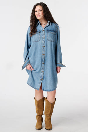 blousejurk medium blue denim