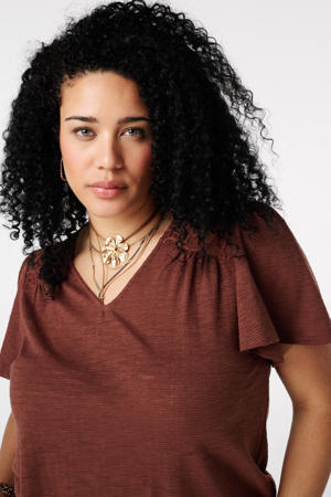 top broderie bruin