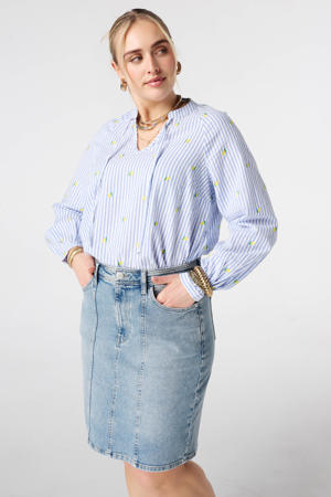 gestreepte top blauw