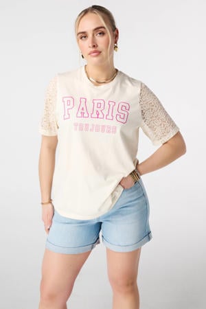 T-shirt lichtgeel