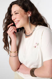 thumbnail: MS Mode T-shirt met backprint wit