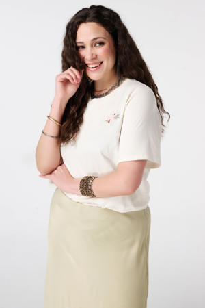 T-shirt met backprint wit