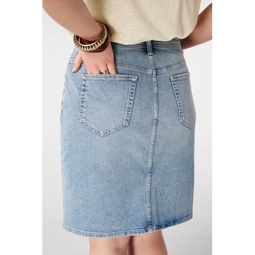 MS Mode spijkerrok medium blue denim afbeelding