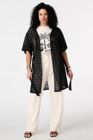 kimono crochet zwart