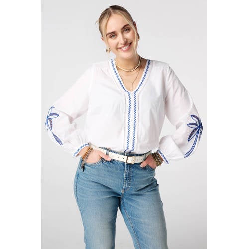 MS Mode top wit broderie afbeelding