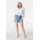 MS Mode regular waist short medium blue denim