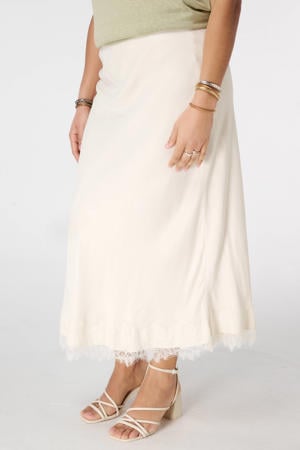 midi rok beige