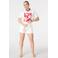 MS Mode denim regular waist short ecru