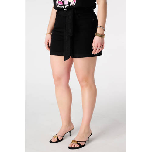 MS Mode denim regular waist short zwart afbeelding