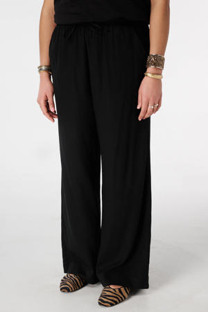 LIU JO SPORT Stoffen Broek Met Loose Fit En Wijde Pijpen Met Persplooien Zwart 1933894