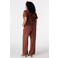 MS Mode wide leg high waist broek met linnen