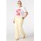 MS Mode wide leg regular waist broek geel