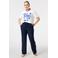 MS Mode wide leg regular waist broek donkerblauw