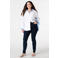 MS Mode blouse met linnen wit