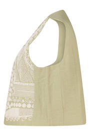 thumbnail: MS Mode gilet broderie lichtgroen