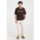 America Today relaxed polo gebreid donkerrood