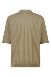 thumbnail: America Today relaxed casual overhemd gebreid lichtbruin