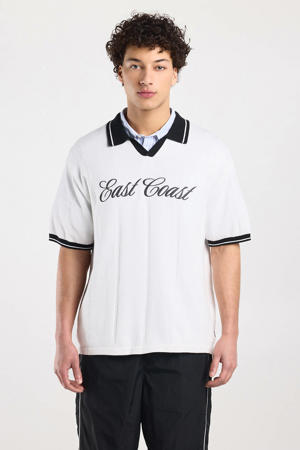 relaxed polo gebreid wit