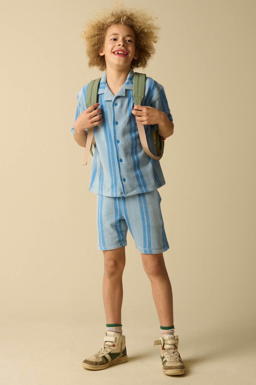 Sissy-Boy gestreepte casual short blauw