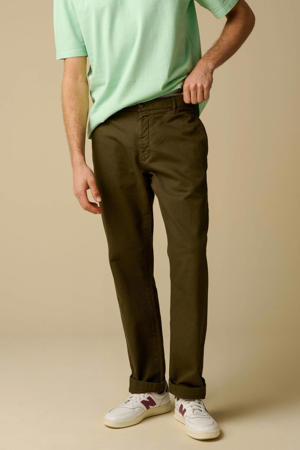 regular waist chino donkergroen