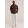 WE Fashion boxy T-shirt donkerrood