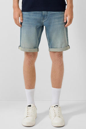 regular short light blue denim