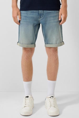 regular short light blue denim