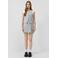 QS gilet met krijtstreep grijs