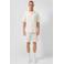 QS relaxed gestreept casual overhemd beige