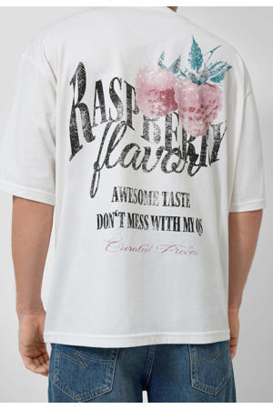 T-shirt met backprint ecru