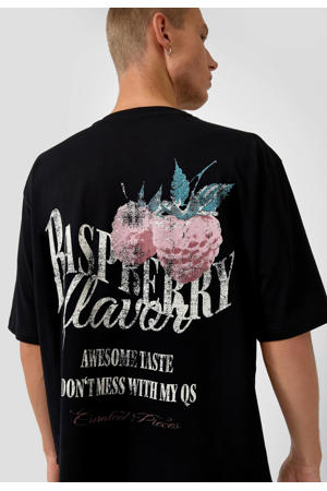T-shirt met backprint zwart
