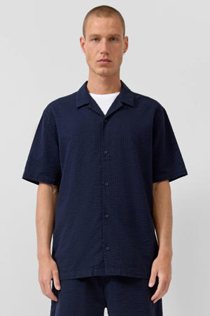 relaxed casual overhemd donkerblauw
