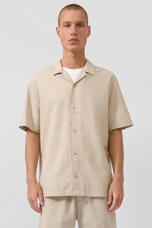relaxed casual overhemd beige