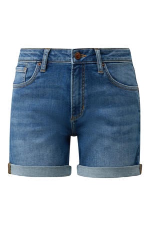 DENIMFY DFLena Korte jeansshort voor dames, met riem, regular fit, zomer, denim, stretch, basic, effen, blauw, S, M, L, XL, XXL, Middle Blue Denim (M267), L DENIMFY DFLena Korte jeansshort voor dames, met riem, regular fit, zomer, denim, stretch, basic, effen, blauw, S, M, L, XL, XXL, Middle Blue Denim (M267), L