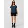 QS denim slim regular waist short zwart