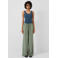 QS regular waist casual broek met linnen donkergroen