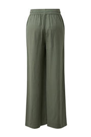 thumbnail: QS regular waist casual broek met linnen donkergroen