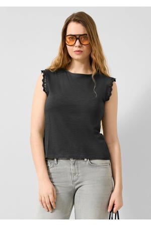 top broderie zwart