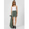 QS straight high waist casual short met textuur donkergroen