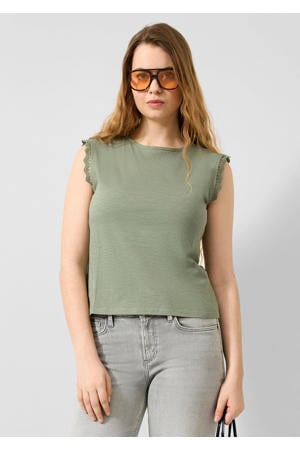 top broderie groen