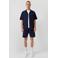 QS regular casual short donkerblauw