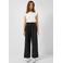 QS wide leg regular waist broek zwart